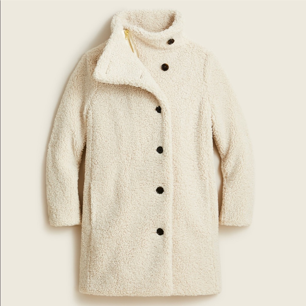 J. CREW Villa Coat in Teddy Sherpa  Size 2